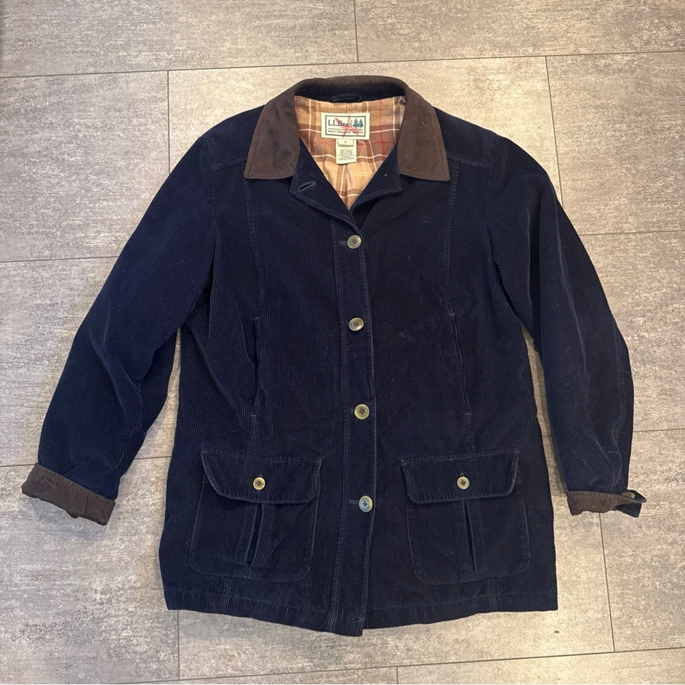 L.L. Bean Women's Navy Corduroy Jacket
